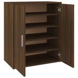 vidaXL Shoe Cabinet Shoe Storage Rack Organiser Shoe Cupboard Engineered Wood - brown oak