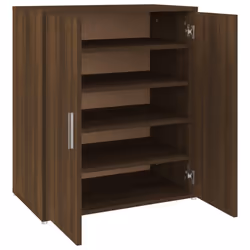 vidaXL Shoe Cabinet Shoe Storage Rack Organiser Shoe Cupboard Engineered Wood - brown oak