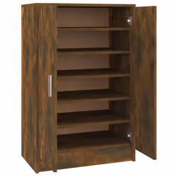 vidaXL Shoe Bench Hallway Bench Seat Shoe Organiser Shoe Rack Engineered Wood - smoked oak