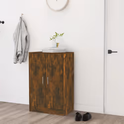 vidaXL Shoe Bench Hallway Bench Seat Shoe Organiser Shoe Rack Engineered Wood - smoked oak