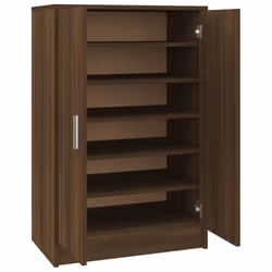 vidaXL Shoe Bench Hallway Bench Seat Shoe Organiser Shoe Rack Engineered Wood - brown oak