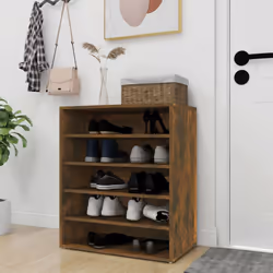 vidaXL Shoe Cabinet Shoe Storage Rack Organiser Shoe Cupboard Engineered Wood - smoked oak - Additional view 5