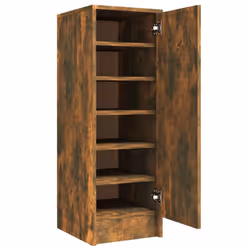 vidaXL Shoe Cabinet Engineered Wood Shoe Storage Shelf Rack Set Multi Colours - smoked oak - Additional view 3
