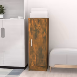 vidaXL Shoe Cabinet Engineered Wood Shoe Storage Shelf Rack Set Multi Colours - smoked oak - Additional view 4