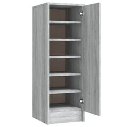 vidaXL Shoe Cabinet Engineered Wood Shoe Storage Shelf Rack Set Multi Colours - grey sonoma
