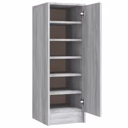 vidaXL Shoe Cabinet Engineered Wood Shoe Storage Shelf Rack Set Multi Colours - grey sonoma