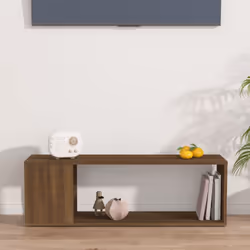 vidaXL TV Cabinet TV Stand Media TV Unit Entertainment Centre Engineered Wood - brown oak