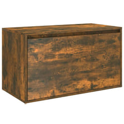 vidaXL Hall Bench Engineered Wood Hallway Entryway Storage Bench Multi Colours - smoked oak