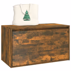 vidaXL Hall Bench Engineered Wood Hallway Entryway Storage Bench Multi Colours - smoked oak - Additional view 5