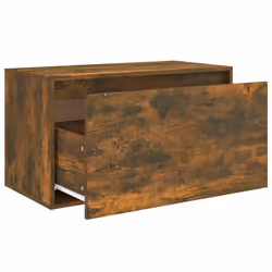 vidaXL Hall Bench Engineered Wood Hallway Entryway Storage Bench Multi Colours - smoked oak - Additional view 7