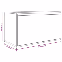 vidaXL Hall Bench Engineered Wood Hallway Entryway Storage Bench Multi Colours - smoked oak - Additional view 9