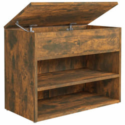 vidaXL Shoe Bench Hallway Bench Seat Shoe Organiser Shoe Rack Engineered Wood - smoked oak