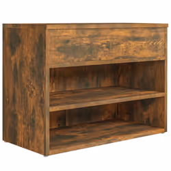 vidaXL Shoe Bench Hallway Bench Seat Shoe Organiser Shoe Rack Engineered Wood - smoked oak - Additional view 5
