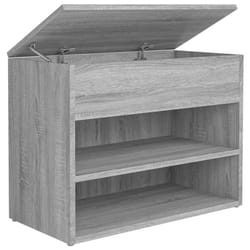 vidaXL Shoe Bench Hallway Bench Seat Shoe Organiser Shoe Rack Engineered Wood - grey sonoma