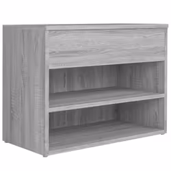 vidaXL Shoe Bench Hallway Bench Seat Shoe Organiser Shoe Rack Engineered Wood - grey sonoma - Additional view 5