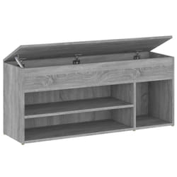 vidaXL Shoe Bench Chipboard Home Shoe Cabinet Hall Bench Set Multi Colours - grey sonoma
