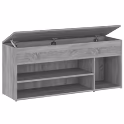 vidaXL Shoe Bench Chipboard Home Shoe Cabinet Hall Bench Set Multi Colours - grey sonoma