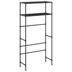 vidaXL 2-Tier Storage Rack over Washing Machine Laundry Storage Shelf Iron - Black