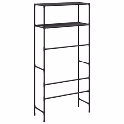 vidaXL 2-Tier Storage Rack over Washing Machine Laundry Storage Shelf Iron - Black - Additional view 4