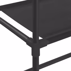 vidaXL 2-Tier Storage Rack over Washing Machine Laundry Storage Shelf Iron - Black - Additional view 5