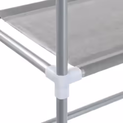 vidaXL 2-Tier Storage Rack over Washing Machine Laundry Storage Shelf Iron - Grey - Additional view 5