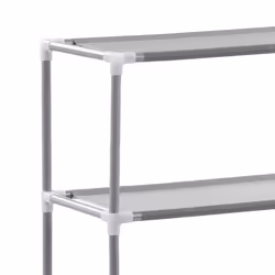 vidaXL 2-Tier Storage Rack over Washing Machine Laundry Storage Shelf Iron - Grey - Additional view 6