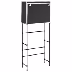 vidaXL 2-Tier Storage Rack over Laundry Machine Storage Shelf Organiser Iron - black