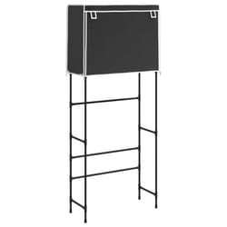 vidaXL 2-Tier Storage Rack over Laundry Machine Storage Shelf Organiser Iron - black