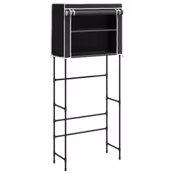 vidaXL 2-Tier Storage Rack over Laundry Machine Storage Shelf Organiser Iron - black - Additional view 5