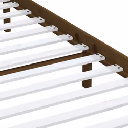 vidaXL Bed Frame Bed Base Bedstead Bedroom Mattress Foundation Solid Wood Pine - honey brown, 200 x 200 cm - Additional view 5