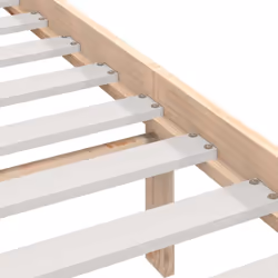 vidaXL Bed Frame Bed Base Bedstead Bedroom Mattress Foundation Solid Wood - brown, 75 x 190 cm - Additional view 5