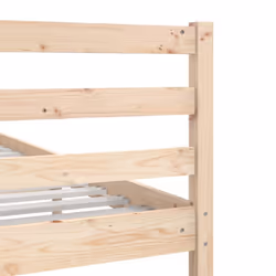 vidaXL Bed Frame Bed Base Bedstead Bedroom Mattress Foundation Solid Wood - brown, 75 x 190 cm - Additional view 6