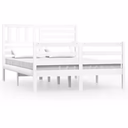 VidaXL 3101084, White, 126 cm, 2.06 m, 100 cm, 1200 x 2000 mm, 1260 x 40 x 1000 mm