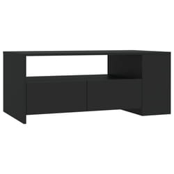 vidaXL Coffee Table Couch Table Indoor Furniture Engineered Wood Multi Colours - black