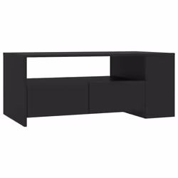 vidaXL Coffee Table Couch Table Indoor Furniture Engineered Wood Multi Colours - black