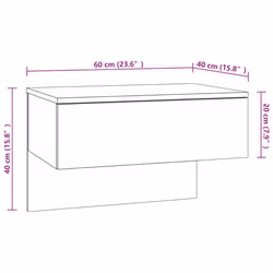 VidaXL 810943 nightstand/bedside table Concrete colour - Additional view 8