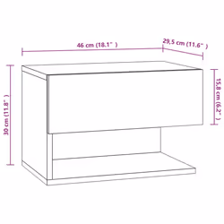 VidaXL 810953 nightstand/bedside table White - Additional view 8