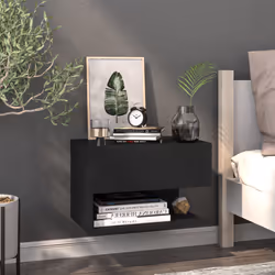 VidaXL 810955 nightstand/bedside table Black