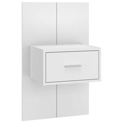 vidaXL Wall Bedside Cabinet Floating Nightstand Bedside Unit Hanging Cabinet - white, 1