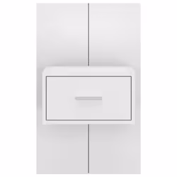 vidaXL Wall Bedside Cabinet Floating Nightstand Bedside Unit Hanging Cabinet - white, 1 - Additional view 5
