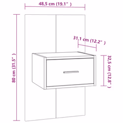 VidaXL 810977 nightstand/bedside table Oak - Additional view 8