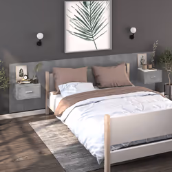 VidaXL 810980 nightstand/bedside table Concrete colour
