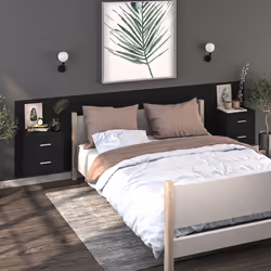 VidaXL 810991 nightstand/bedside table Black