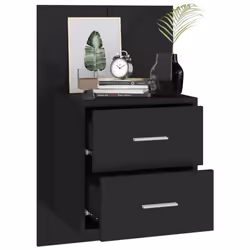 VidaXL 810991 nightstand/bedside table Black