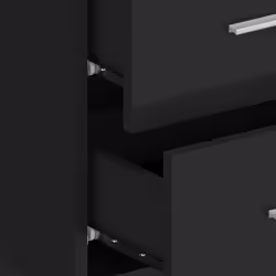 VidaXL 810991 nightstand/bedside table Black - Additional view 5