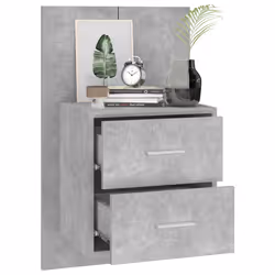 VidaXL 810998 nightstand/bedside table Concrete colour - Additional view 4