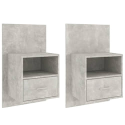 VidaXL 811016 nightstand/bedside table Concrete colour