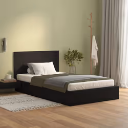 vidaXL Bed Headboard Bedroom Bed Header Decorative Headboard Engineered Wood - black - Additional view 2