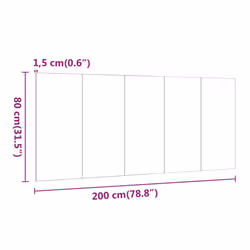 VidaXL 811047 headboard/footboard Grey - Additional view 7