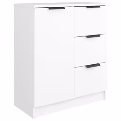 vidaXL Sideboard Console Cabinet Storage Cupboard Highboard Engineered Wood - white